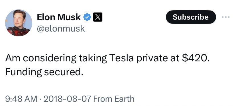 Elon Musk Tweet